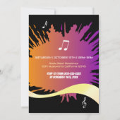 Boombox誕生日:おもしろいへのブラスト 招待状 (裏面)