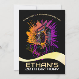 Boombox誕生日:おもしろいへのブラスト 招待状