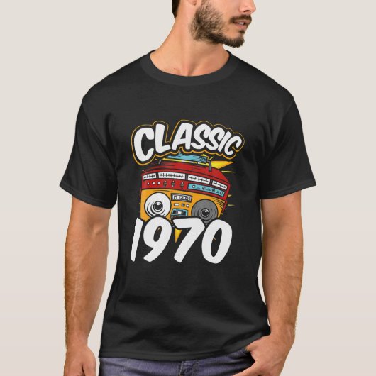 Boombox クラシック 1970ミュージックカセット8トラックラジオ tシャツ (正面)