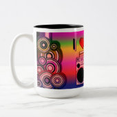 Boombox 80のレトロコーヒーマグ2 ツートーンマグカップ (左)