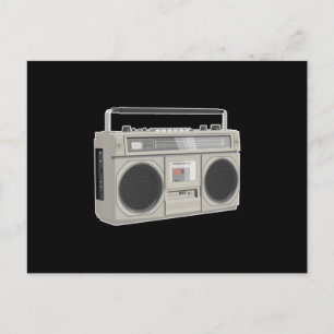 Boombox bass 80sレトロ音楽ヒップホップ ラップの ポストカード