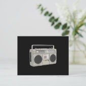 Boombox bass 80sレトロ音楽ヒップホップ ラップの ポストカード (スタンド正面)