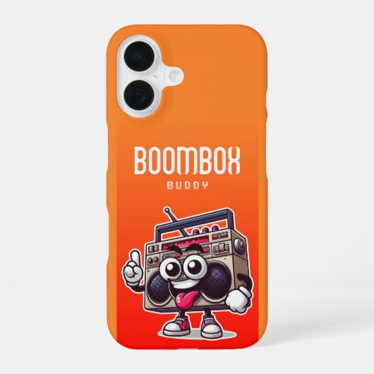 Boombox Buddy iPhone 16ケース (裏面)