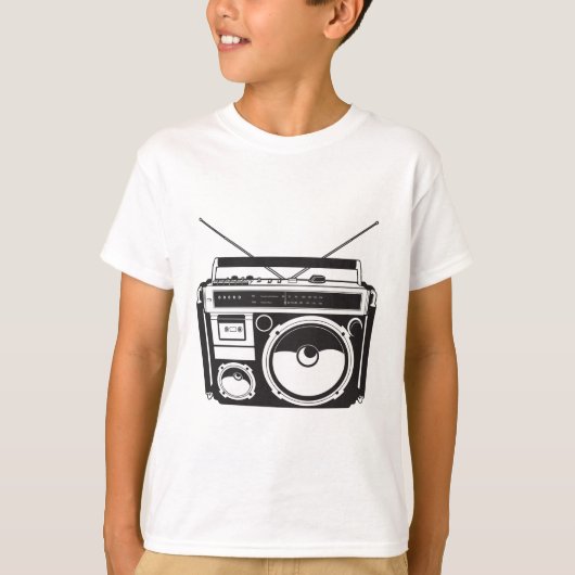 ☞ Boombox Oldschool / Cassette Player Tシャツ (正面)