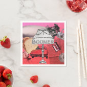 BOOMERノスタルジックコラージュ紙パーティー スタンダードカクテルナプキン (インサイチュ)