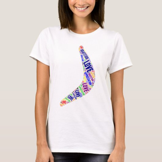 Boomerang愛、感謝、感謝 Tシャツ (正面)