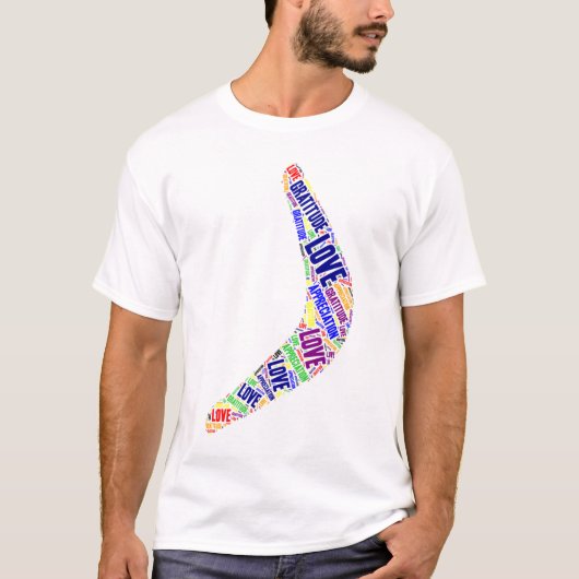 Boomerang愛、感謝、感謝 Tシャツ (正面)