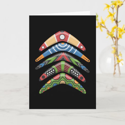 Boomerang Types Boomerang Thrower カード (黄色い花)