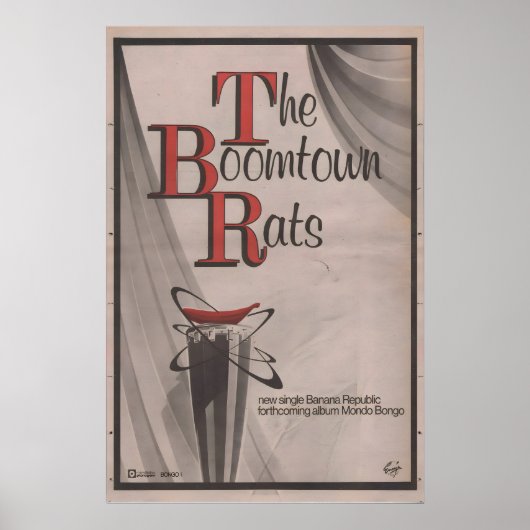 BOOMTOWN RATS Poster - 1980 org. NME - Banana ポスター (正面)