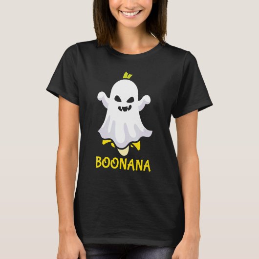 Boonana Banana Ghost Scary Cute Halloween Costume Tシャツ (正面)