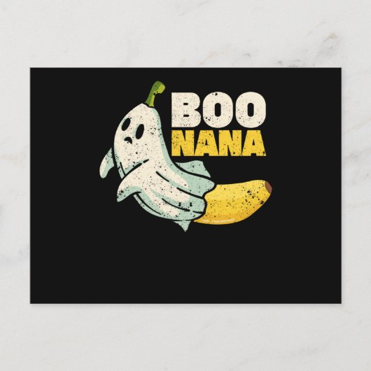 Boonana Cute ghost banana Halloween ポストカード (正面)