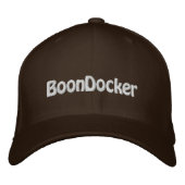 "BoonDocker" FlexFit Brown Sledders.com Hat 刺繍入りキャップ (正面)