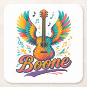 Boone Guitar スクエアペーパーコースター (正面)