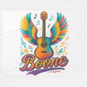 Boone Guitar フリースブランケット (正面(横))