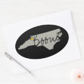 Boone, NCステッカー 楕円形シール (封筒)