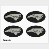 Boone, NCステッカー 楕円形シール (シート)