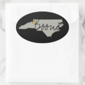 Boone, NCステッカー 楕円形シール (バッグ)