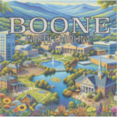 Boone North Carolina 3インチビニールシール シール (正面)