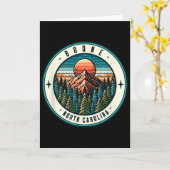 Boone North Carolina Skiing Snowboarding Family Tr カード (黄色い花)