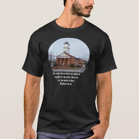 BOONVILLEの統一されたなメソジスト教徒CHURCH-T-SHIRT Tシャツ (正面)