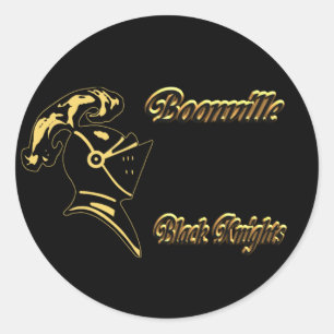 Boonvilleの黒い騎士ステッカー1 ラウンドシール