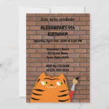 Booo猫、かわいい漫画の虎の子供の誕生日