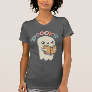 Boooks - Cute ghost reading a book Tシャツ