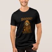 Boooo? Cute Ghost in Cloak with Lantern トライブレンドＴシャツ (正面)