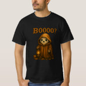 Boooo? Cute Ghost in Cloak with Lantern Tシャツ (正面)