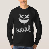 BOOOO Scary Pumpkin Face Halloween Tシャツ (正面)