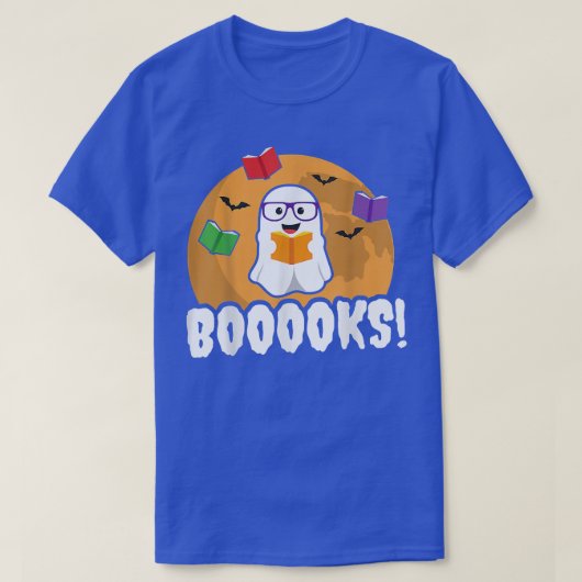 Booooks幽霊TシャツBoo図書読書図書贈物 Tシャツ (デザイン正面)