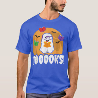 Booooks幽霊TシャツBoo図書読書図書贈物 Tシャツ