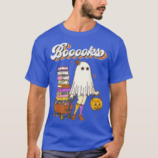 Booooks! Cute Ghost Reading Library Books Hallowee Tシャツ