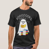 Booooks Ghost Boo Read Books Halloween Library Tea Tシャツ (正面)