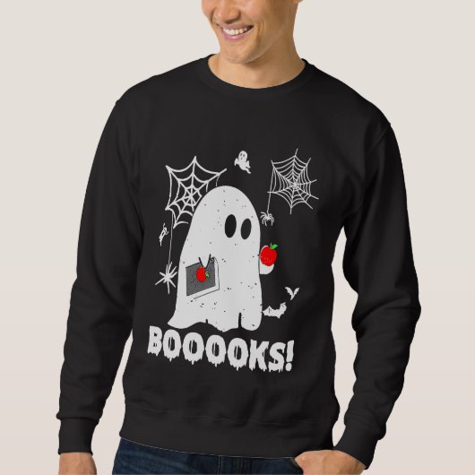 Booooks Ghost Teacher Halloween スウェットシャツ (正面)