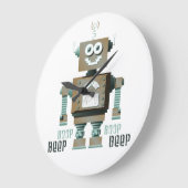 Boopの発信音のおもちゃのロボット柱時計(Lt) ラージ壁時計 (傾斜)