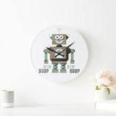 Boopの発信音のおもちゃのロボット柱時計(Lt) ラージ壁時計 (ホーム)