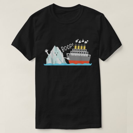 Boop Iceberg Titanic Funny History Meme Tシャツ (デザイン正面)