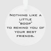 Boop My Nose Chocolate Lab Noseフォトカスタム オーナメント (裏面)