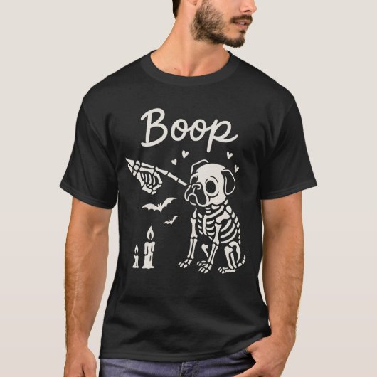 Boop Skeleton Dog & Hand Tシャツ (正面)