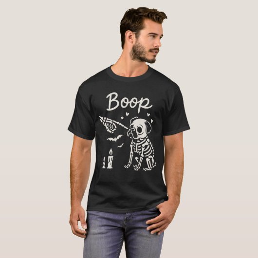 Boop Skeleton Dog & Hand Tシャツ (正面フル)