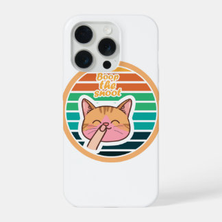 Boop The Snoot Retro Sunset Cat Meme iPhone 15 Proケース