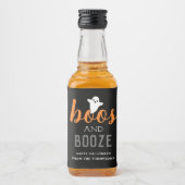 Boosとブーズオレンジとブラックハロウィーン リキュールボトルラベル (正面)