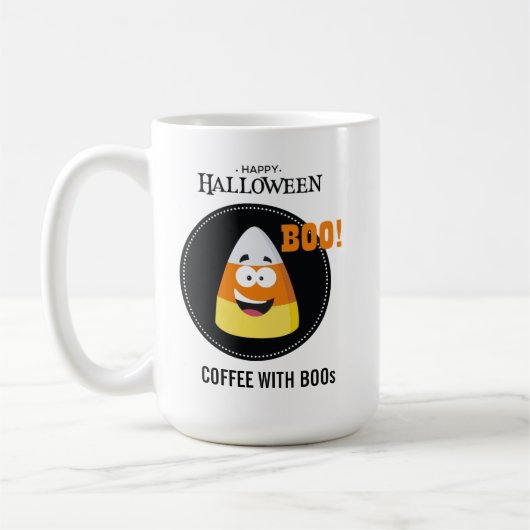Boosハロウィーンで微笑むキャンディーコーンコーヒー コーヒーマグカップ (左)