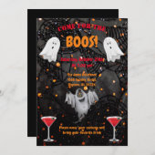 Boos、ドリンク、幽霊ハローウィンパーティ招待状 招待状 (正面/裏面)