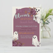 Boos and Blooms Baby Shower 招待状 (スタンド正面)