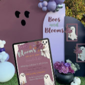 Boos and Blooms Baby Shower 招待状