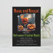 "Boos and Booze"ハロウィンカクテルバッシュパーティー 招待状 (スタンド正面)