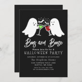 Boos and Booze Adult Halloween Party Inv 招待状 (正面/裏面)