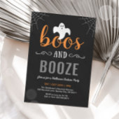 Boos and Booze Adult Halloween Party Invitation 招待状